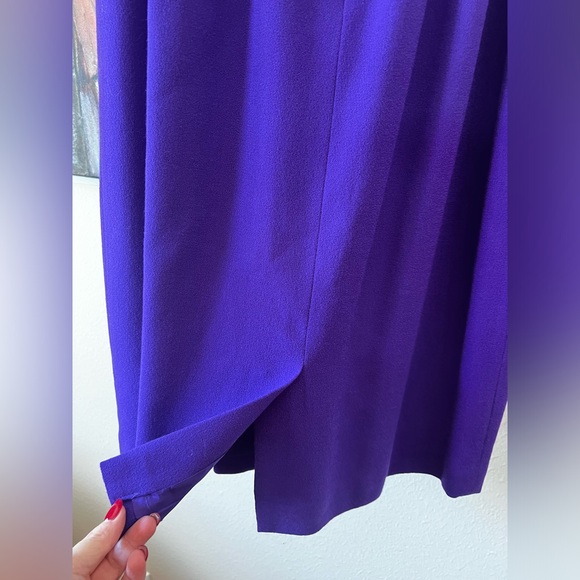 Vintage Gillian 100 % Wool Purple Pencil Skirt Women’s 12 - Picture 3 of 9
